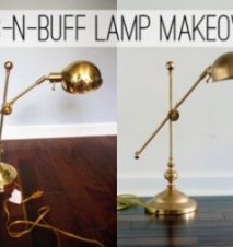 Make over a lamp with rub-n-buff to turn it from inexpensive shiny metal to high priced bronze