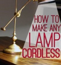 therefore right here’s some tutorial on how best to make any corded lamp battery-powered!