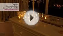 20 Battery Powered LED Flickering Tea Light Candles, Gold Base